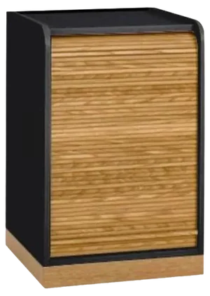 Tapparelle Wheels Cabinet in Black by Colé Italia