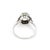 Contemporary Art Deco 1.49ct European Cut Solitaire Accent Diamond Platinum Ring For Sale - Image 3 of 4