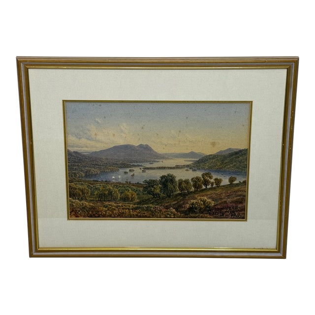 Dated 1903 Painting of Windermere Orrest Head Lake District Follower Harry Sutton Palmer For Sale