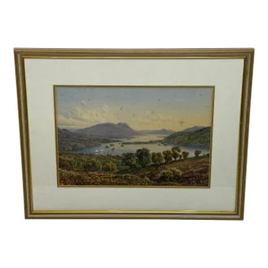 Dated 1903 Painting of Windermere Orrest Head Lake District Follower Harry Sutton Palmer
