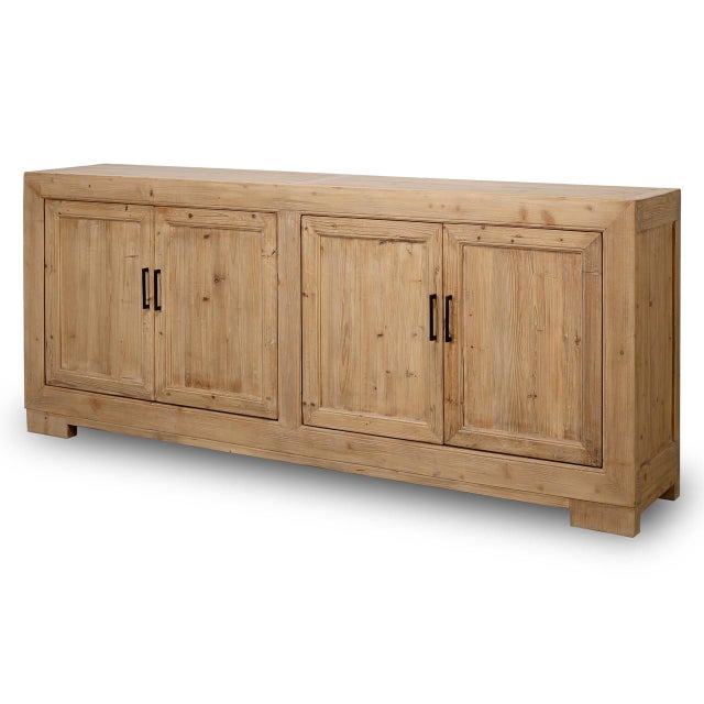 Lily's Living Capri Four-Door Tall Sideboard - Weathered Natural For Sale - Image 4 of 10