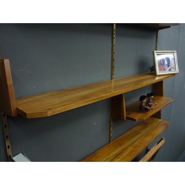 Mid-Century Walnut Wall Shelf, 1950s For Sale - Image 9 of 14