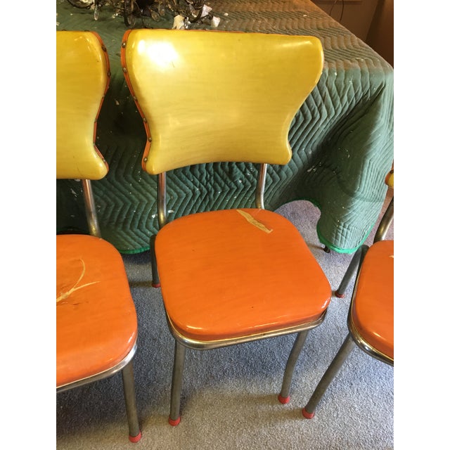 Mid Century Retro Formica Dining Table and Chairs 7 Pieces Chairish
