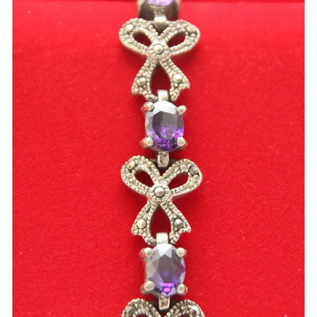 Sterling silver Amethyst bracelet Purple Fine estate jewelry bracelet Gemstone Luxury gift ideas for her Amethyst...