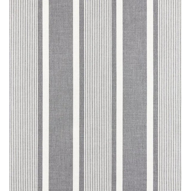 Traditional The House of Scalamandré Wellfleet Stripe Fabric, Zinc For Sale - Image 3 of 3