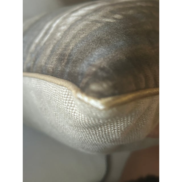 Brown Kravet Couture "Chicattah" in Mink 14”x20” - Down Insert For Sale - Image 8 of 10