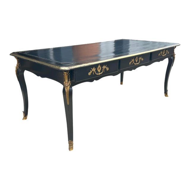 Regence Ebonized and Ormolu Mounted Bureau Plat For Sale