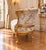 1970 French Artisan Louis XVI Gold Damask Settee For Sale - Image 12 of 13