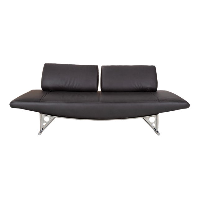 Vegan Leather Cirrus 3-Seater Sofa in Black Upholstery from Cor For Sale