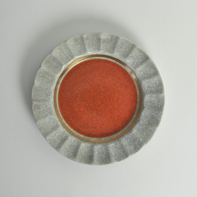 1950s Vintage Danish Crackle Glaze Porcelain Ashtray from Royal Copenhagen, 1950s For Sale - Image 5 of 8