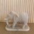 Mid-Century Modern Hand-Carved Marble Elephant Pair, Sculptural Entryway Accents, India, 2010s For Sale - Image 3 of 11