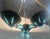 Metal 3-Light Chandelier with Blue Murano Glass Details, 1980s For Sale - Image 10 of 10