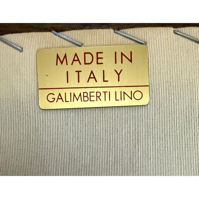 1990s Galimberti Lino Italian Neoclassical Hand-Painted Cherub Armchair With Gilt Accents For Sale - Image 11 of 11