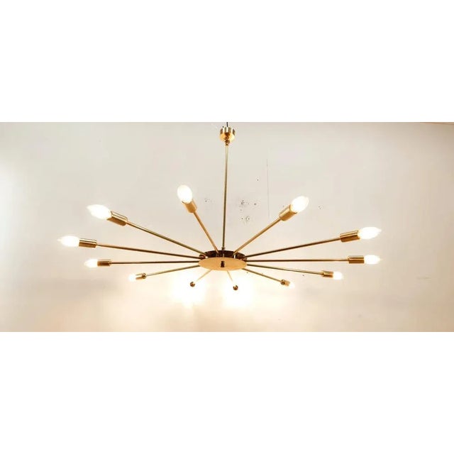 Brass Sputnik Ceiling Lights For Sale - Image 4 of 18