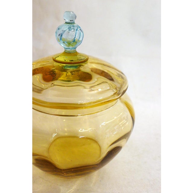 Antique Candy Dish in 2-Tone Blown Glass, 1890s For Sale - Image 10 of 11