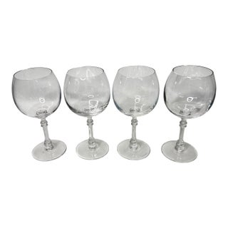 1990s Ralph Lauren Crystal Bedford Wine Glass- Set of 4 For Sale