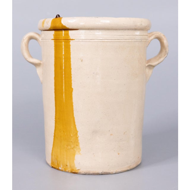 Antique 19th Century Italian Yellow Drip Confit Pot For Sale - Image 9 of 9