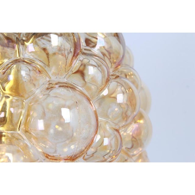 1970s Large Amber Bubble Glass Pendant by Helena Tynell for Limburg, 1970s For Sale - Image 5 of 9
