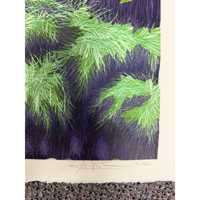 Gordon Mortensen "Beach Flowers" Signed Numbered Woodcut Art Print, For Sale In Denver - Image 6 of 9