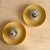 Unique Hungarian industrial ceiling or wall lights in goldenrod colour. The round body has a chrome spring around the...