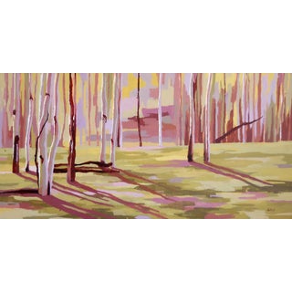 Intervals by Hadley Rampton | Oil on Canvas Landscape with trees and shadows. For Sale