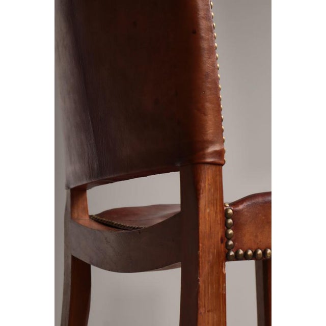 Red Chair in Oak and Nigerian Goat Leather by Kaare Klint for Rud. Rasmussen, 1937 For Sale - Image 10 of 18