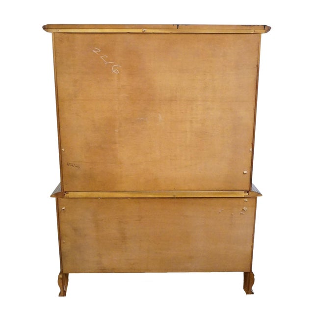 Cresent Furniture Solid Cherry Traditional Style 40" Chest on Chest 2216 For Sale - Image 9 of 11