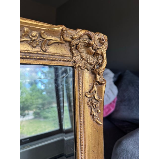 Wood Vintage De La Torre Bros. Louis XV Style Giltwood Wall Mirror For Sale - Image 7 of 7