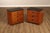High Quality American Made Pair of Granite Top Cherry Bedside Chests, Each with Three Dovetailed Drawers with Ring...