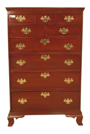 19th C. American Made Cherry Wood Chest of Drawers