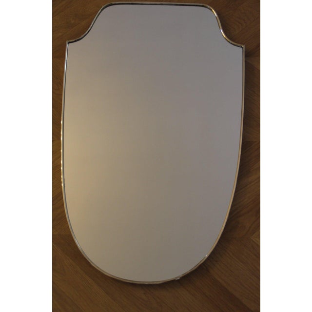 Copper Brass Wall Mirror in the style of Gio Ponti, 1950s For Sale - Image 8 of 18