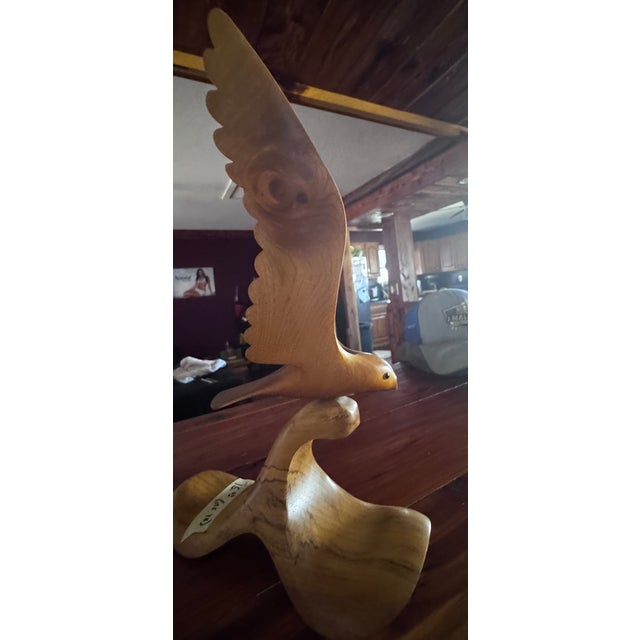 Mid-Century Modern Mid-Century 1960s Myrtle Wood Bird For Sale - Image 3 of 6