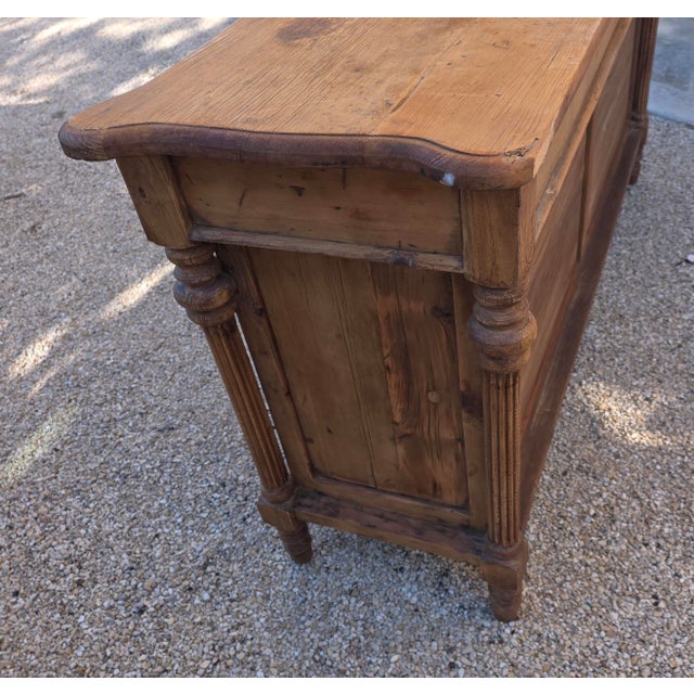 Rustic European Pine Counter or Sideboard Buffet Cabinet For Sale - Image 9 of 13