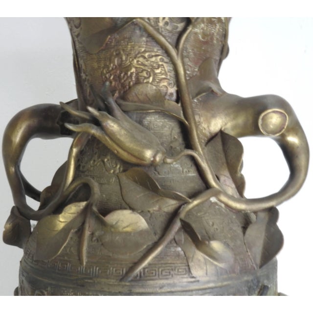 Late 18th Century Bronze Repousse Lamp Water Buffalo With Riders For Sale - Image 4 of 10