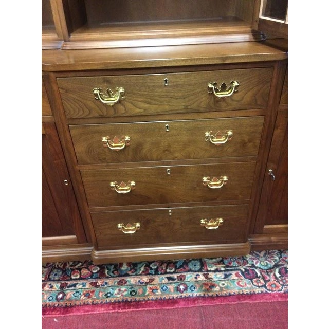 Brown Vintage China Cabinet, Suter's Furniture For Sale - Image 8 of 17