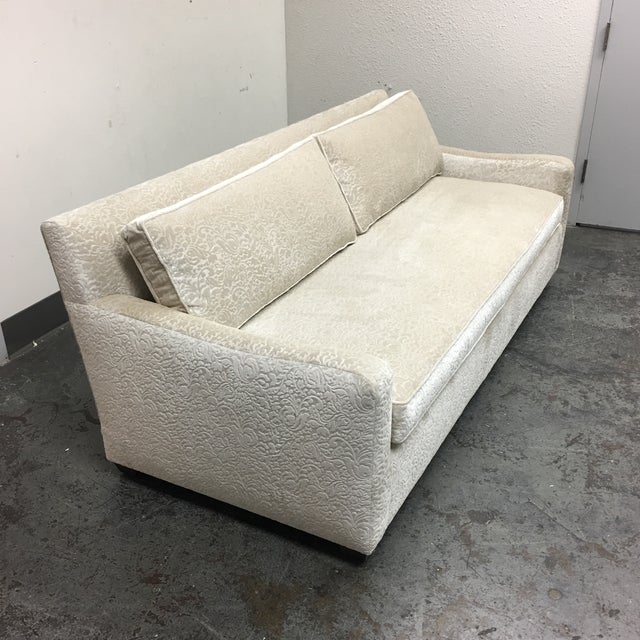 Fitzgerald of San Francisco Off White Velvet Sofa Chairish