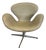First Edition Swan Chair in Beige Leather by Arne Jacobsen for Fritz Hansen, 1960s For Sale