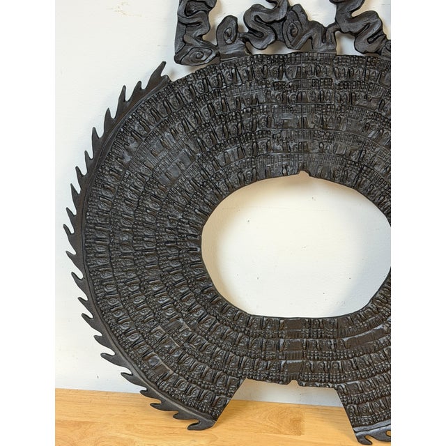 Monumental Buddhist Aureole (Halo) Fragment with Seated Buddhas, China, 20th C. For Sale In West Palm - Image 6 of 13
