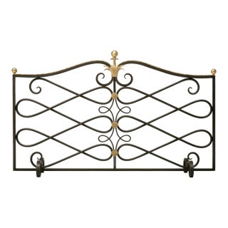 Steel & Brass Fireplace Screen Without Mesh For Sale