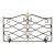 Steel & Brass Fireplace Screen Without Mesh For Sale