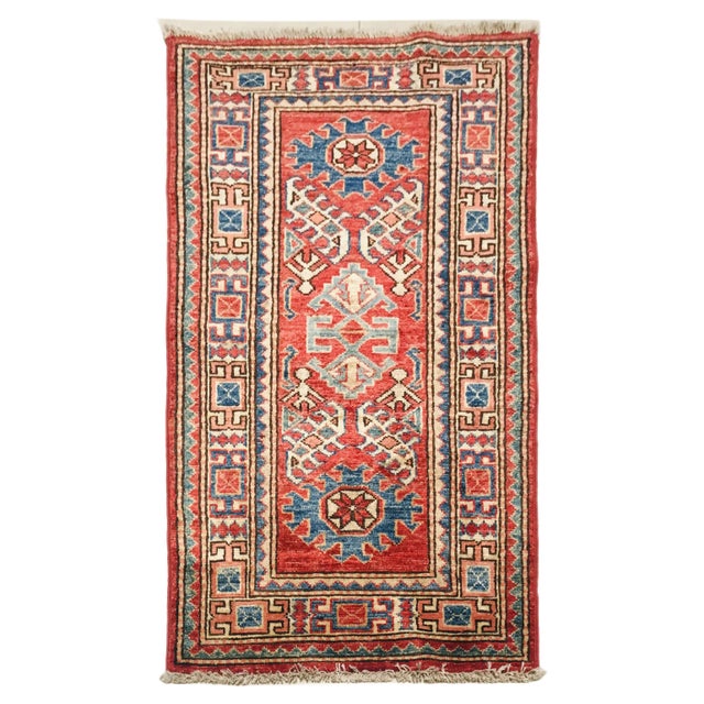 Kazak Hand-Knotted Wool Carpets, 1970s, Set of 2 For Sale