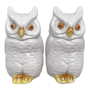 Mid-Century Italian Pottery Owls - a Pair