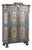 1831 Hungarian Original Blue Hand-Painted Pine Armoire For Sale