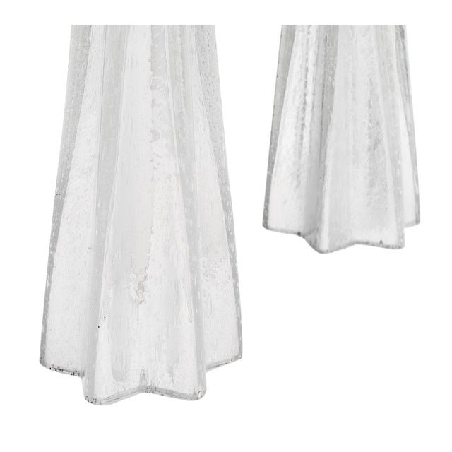 Silver Leaf Murano Pulegoso Glass Lamps - a Pair For Sale - Image 9 of 10