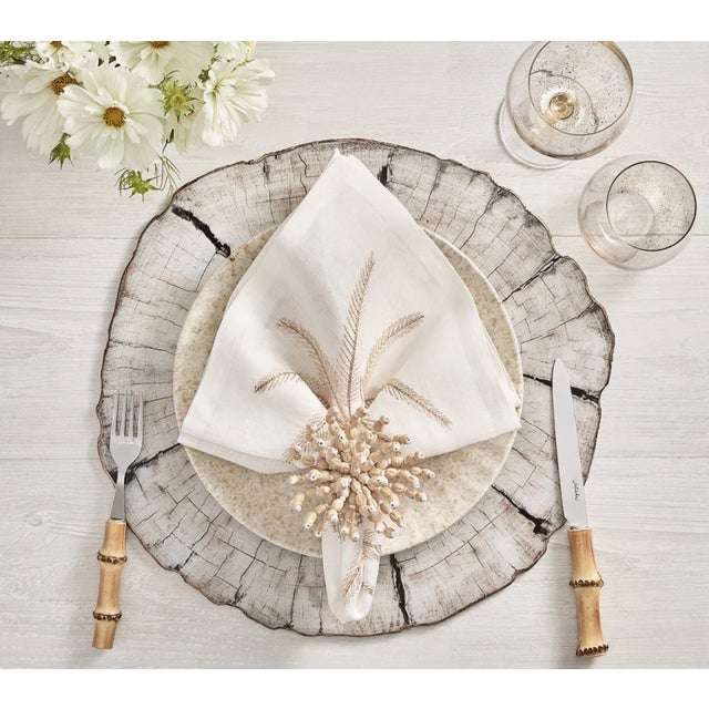 Kim Seybert Birch Coasters, Set of 4 and 1 Placemat by Kim Seybert For Sale - Image 4 of 8