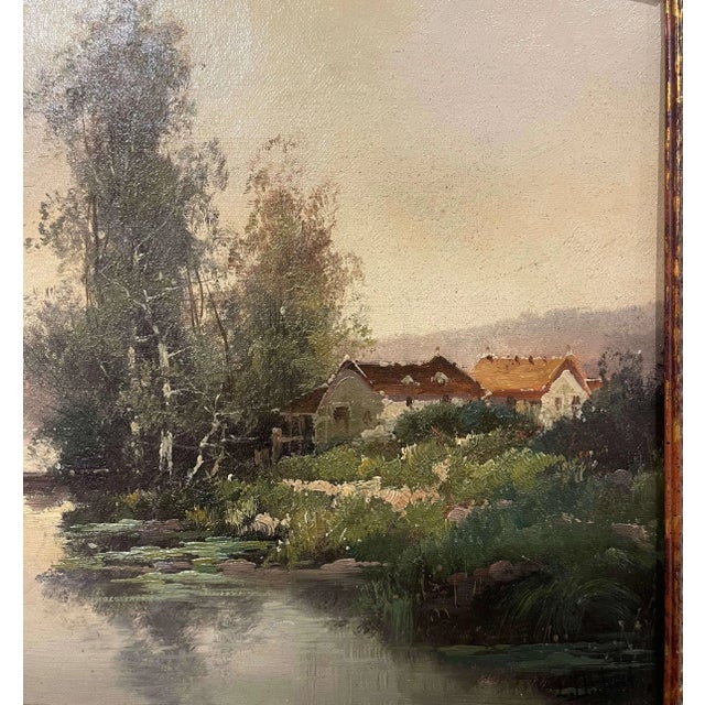 Gold 19th Century French Landscape Oil Painting Signed L. Dupuy for Galien-Laloue For Sale - Image 8 of 12