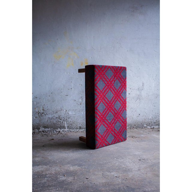 Large Scottish Tartan Fabric Bench For Sale - Image 6 of 10