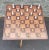 Victorian 19th Century Spider Legs Maple Table & Leather Top Chess Board and Pieces Set For Sale - Image 3 of 12