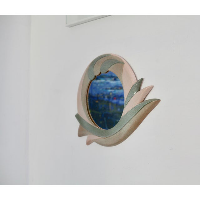 Vintage Ceramic Mirror, 1970s For Sale - Image 3 of 11