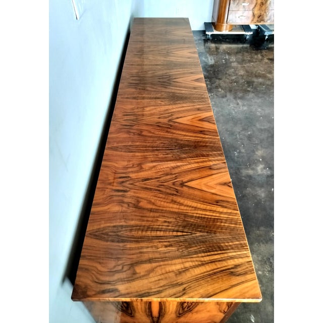 French Mid Century Modern Lacquered Inlaid Burled Walnut Sideboard For Sale In Dallas - Image 6 of 10